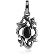 SURGICAL STEEL JEWELLED PENDANT