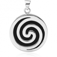 SURGICAL STEEL PENDANT WITH ONYX