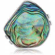 SURGICAL STEEL PENDANT WITH ABALONE