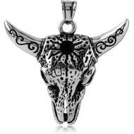 SURGICAL STEEL PENDANT - BUFFALO HEAD