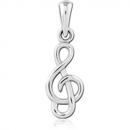 SURGICAL STEEL PENDANT - MUSIC NOTE