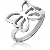 SURGICAL STEEL OPEN RING - BUTTERFLY