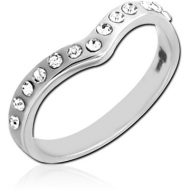 SURGICAL STEEL JEWELLED RING