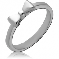 SURGICAL STEEL RING - BOW
