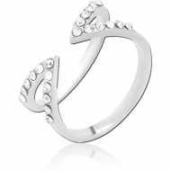 SURGICAL STEEL JEWELLED RING