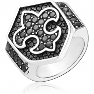 SURGICAL STEEL JEWELLED RING
