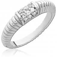 SURGICAL STEEL JEWELLED RING