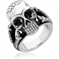 SURGICAL STEEL JEWELLED RING