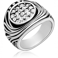 SURGICAL STEEL JEWELLED RING