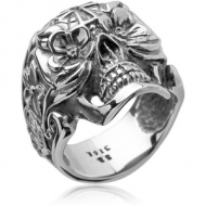 SURGICAL STEEL RING - FANCY SKULL