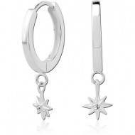 SURGICAL STEEL JEWELLED MULTI PURPOSE HUGGIE PIERCING