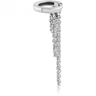 SURGICAL STEEL INTERNALLY THREADED DOUBLE JEWELLED NAVEL BANANA