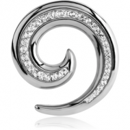 SURGICAL STEEL VALUE JEWELLED EAR SPIRAL PIERCING