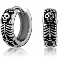 SURGICAL STEEL HUGGIES PAIR - SKULL