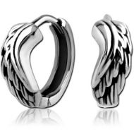 SURGICAL STEEL HUGGIES PAIR - WINGS