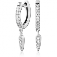 SURGICAL STEEL JEWELLED HUGGIES PAIR