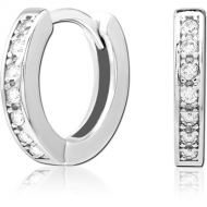 SURGICAL STEEL JEWELLED HUGGIES PAIR