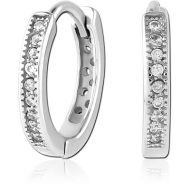 SURGICAL STEEL JEWELLED HUGGIES PAIR