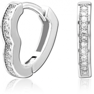 SURGICAL STEEL JEWELLED HUGGIES PAIR