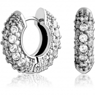 SURGICAL STEEL JEWELLED HUGGIES PAIR