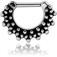 SURGICAL STEEL HINGED SEPTUM CLICKER PIERCING