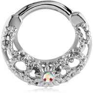 SURGICAL STEEL JEWELLED HINGED SEPTUM CLICKER