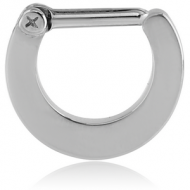 SURGICAL STEEL HINGED SEPTUM CLICKER PIERCING