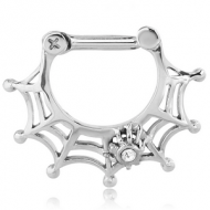 SURGICAL STEEL JEWELLED HINGED SEPTUM CLICKER