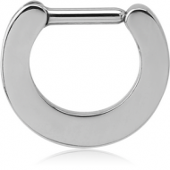 SURGICAL STEEL HINGED SEPTUM CLICKER PIERCING