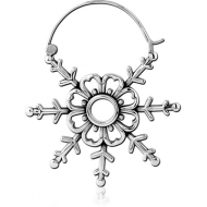 SURGICAL STEEL HOOP EARRING FOR TUNNEL