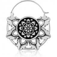 SURGICAL STEEL HOOP EARRING FOR TUNNEL