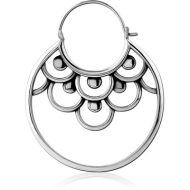 SURGICAL STEEL HOOP EARRING FOR TUNNEL