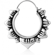 SURGICAL STEEL HOOP EARRING FOR TUNNEL