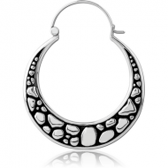 SURGICAL STEEL HOOP EARRING FOR TUNNEL