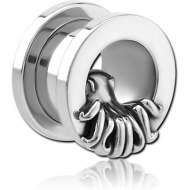 STAINLESS STEEL THREADED TUNNEL WITH SURGICAL STEEL TOP