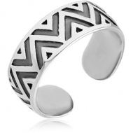 SURGICAL STEEL TOE RING - ZIG ZAG