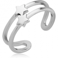 SURGICAL STEEL TOE RING - STARS