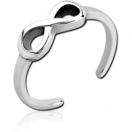 SURGICAL STEEL TOE RING - INFINITY