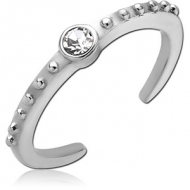 SURGICAL STEEL JEWELLED TOE RING