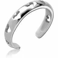 SURGICAL STEEL TOE RING - HEARTS