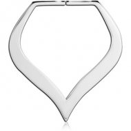 SURGICAL STEEL HOOP EARRINGS FOR TUNNEL - SPADE PIERCING