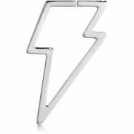 SURGICAL STEEL HOOP EARRINGS FOR TUNNEL - LIGHTNING PIERCING