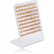 36 PAIR OF GOLD PLATED SURGICAL STEEL ROUND PRONG SET JEWELLED EAR STUDS PIERCING