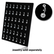 SET OF 42 TITANIUM CRYSTAL JEWELLED NAVEL BANANA PIERCING