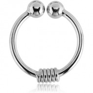 SURGICAL STEEL FAKE SEPTUM RING - BRAB WIRE PIERCING