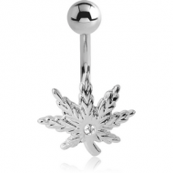 STERLING SILVER 925 JEWELLED NAVEL BANANA PIERCING