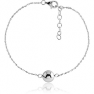 STERLING SILVER 925 BALL BRACELET - 8MM BALL