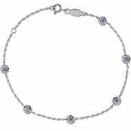 STERLING SILVER 925 JEWELLED BRACELET - BALL