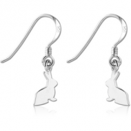 STERLING SILVER 925 EARRINGS PAIR - RABBIT