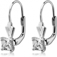 STERLING SILVER 925 JEWELLED EARRINGS PAIR